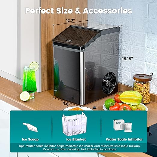 Gevi KNOVA Nugget Ice Maker Countertop, 40lbs/24H Self-Cleaning Portable Pellet - Image 7