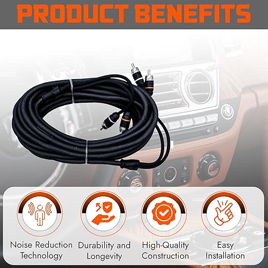 Elite Audio Premium Series 20ft. 2-Channel Car Audio RCA Cable – Double Shielded - Image 5