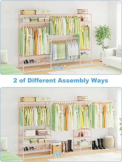 Ulif E11 Heavy-Duty Garment Rack, Metal Freestanding Clothes Rack and Closet - Image 4