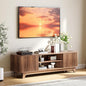 VINGLI 58.6" TV Stand up for 70 Inch TV, Mid Century Entertainment Center by VINGLI