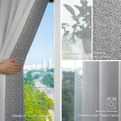 Blindify Motorized Sheer Vertical Blinds, Light Filtering Smart Rechargeable - Image 3