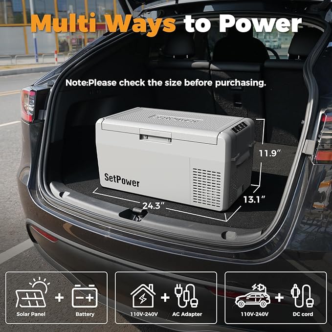 Setpower 12V Refrigerator 50 Hours Backup Cooling 21 Quart 12V Coolers - Image 7