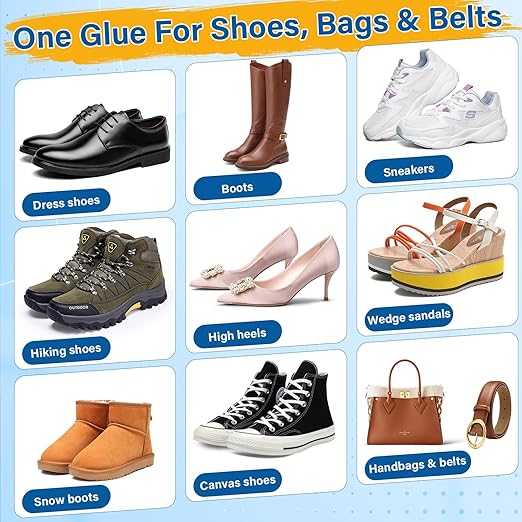 Shoe Glue | 5 x 15 ML Tube Clear Adhesive Glue Shoe Care Kit Repairs Soles - Image 5