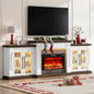 104" Fireplace TV Stand with LED &Outlet by WelcometoLGHMHome