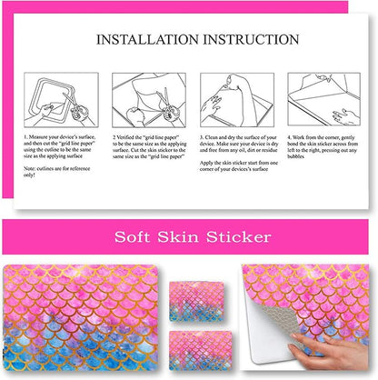 Laptop Skin Sticker Decal, Decorative Waterproof Removable, Mermaid Scale - Image 6