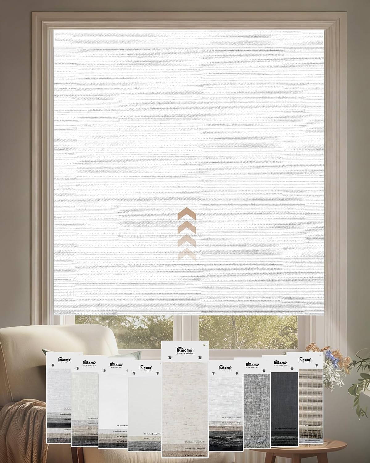 Motorized Blinds with Remote, APP, Voice Control - Light Filtering | Custom Motorized Roller Shades, Electric Blinds Work with Apple Homekit, Alexa, Google(Fabric Samples Multicolor)