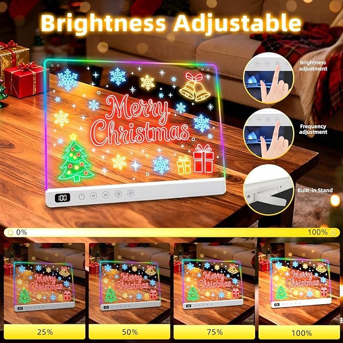 Led Drawing Board with 13 Light Effects, Neon Light Up Drawing Tablet Gifts - Image 6