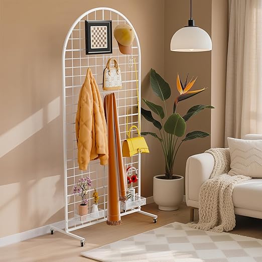 VGMiu Grid Wall Panel 1PCS Display Stand 2.6' x 5.8' FT White Grid Wall Panels - Image 4