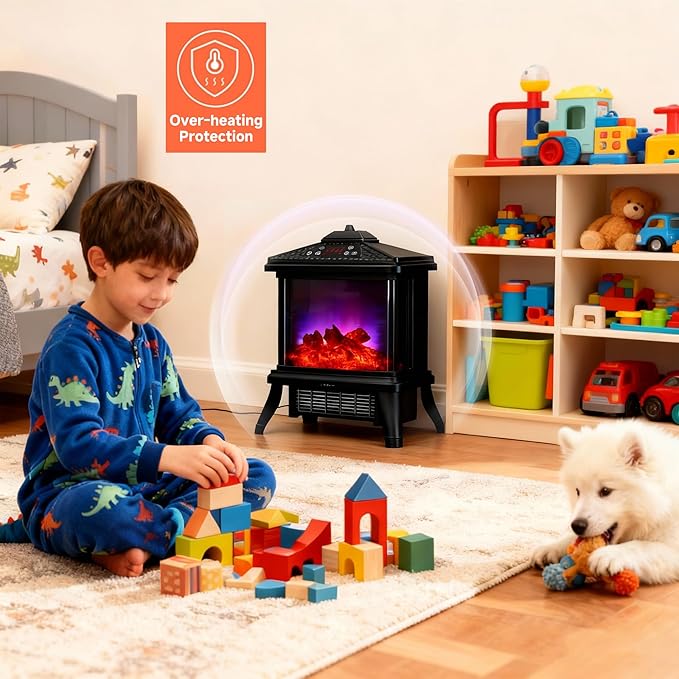 18-inch Freestanding Electric Fireplace, Equipped - Image 6