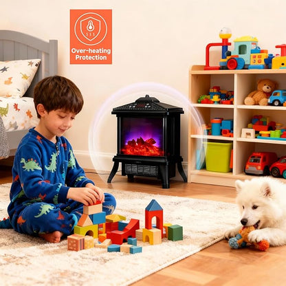 18-inch Freestanding Electric Fireplace, Equipped - Image 6