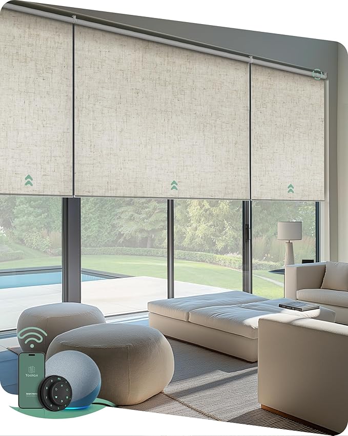 Yoolax Smart Coupled Roller Shades Compatible by Yoolax