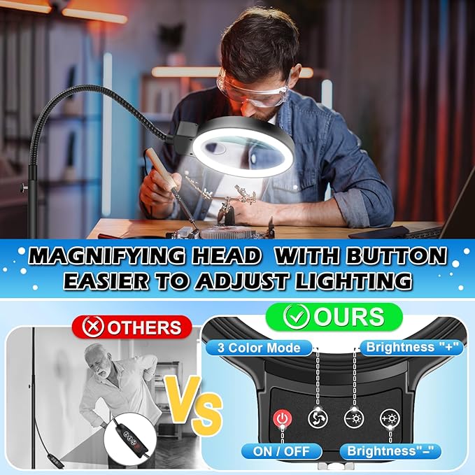 30X 10X Large Floor Magnifying Glass - Image 5