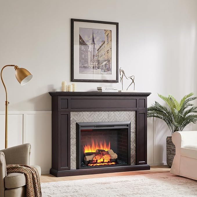 LegendFlame Carl 35" W Electric Fireplace Insert, Fireplace Heater 750/1500W - Image 2