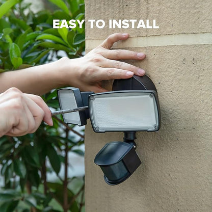 LUTEC 38W 3500 Lumen LED Motion Activated Integrated Dual-Head Floodlight - Image 8