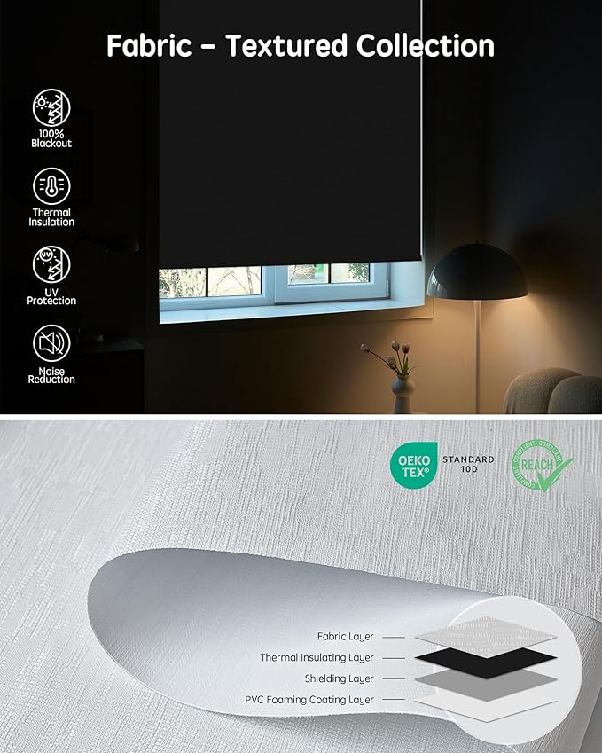 Yoolax Motorized Blinds with Remote, Automatic Window Shades Work with Alexa - Image 6