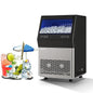 Commercial Ice Maker Machine, 100lbs/24H and 45pcs Stainless Steel Freestanding by Dessiz