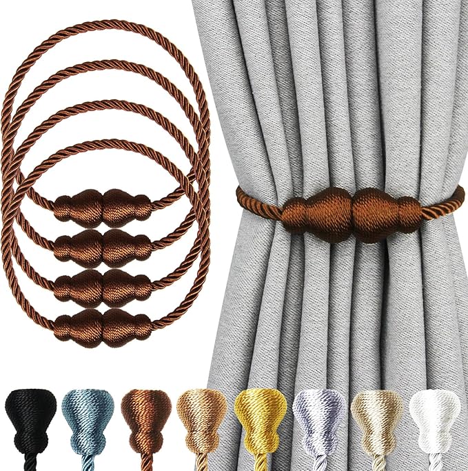 Nieffeiy Magnetic Curtain Tiebacks Outdoor Curtain Tie Backs Rope Decorative by CurtianTiebacks