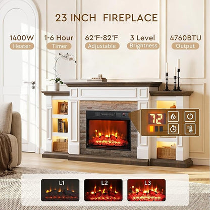 LGHM 72" Electric Fireplace - Image 5