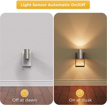 L LOHAS LED Night Light, Dimmable Night Lights Plug into Wall, Metal-Shade - Image 3