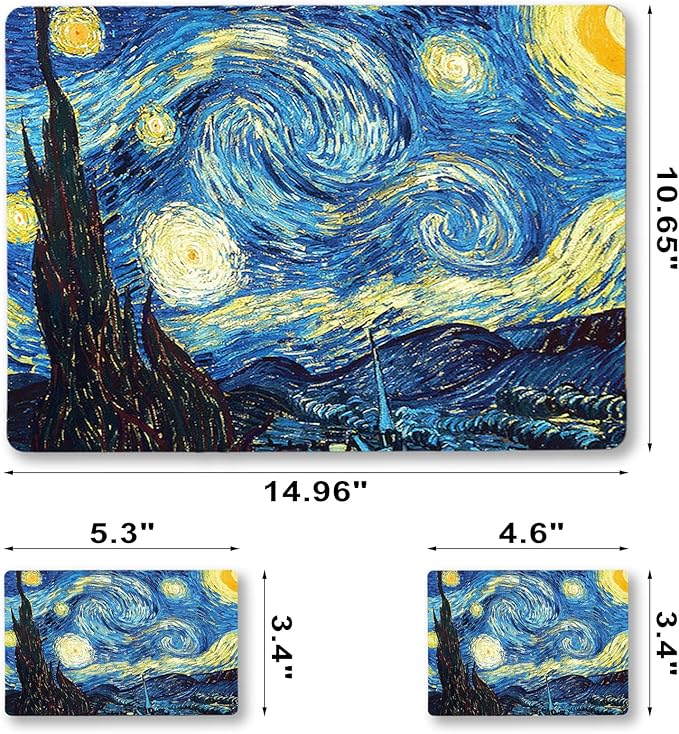 Laptop Skin Sticker Decal, Waterproof Removable, Van Gogh Starry Night - Image 7