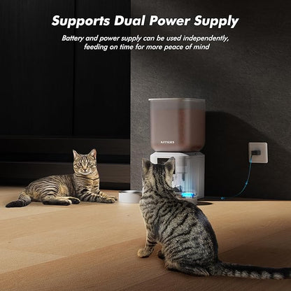 Automatic Cat Feeder for 2 Cats - 8L/34 Cups Large Capacity Auto Food Dispenser - Image 7