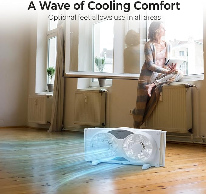 Comfort Zone Twin Window Fan - Image 4
