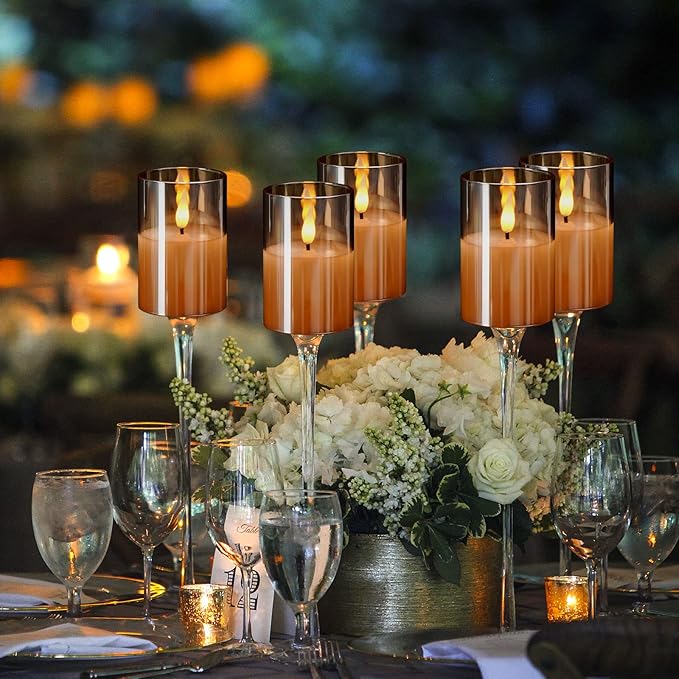 6Pack Glass Flickering Flameless Candles - Image 3