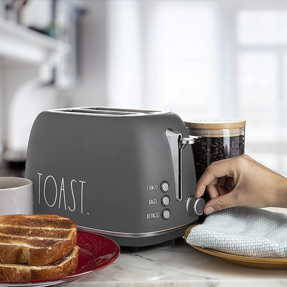 Rae Dunn Retro Rounded Bread Toaster, 2 Slice Stainless Steel Toaster - Image 5