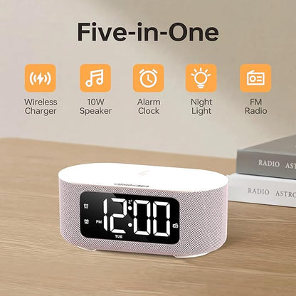 JALL Fabric Alarm Clock for Bedroom, - Image 2
