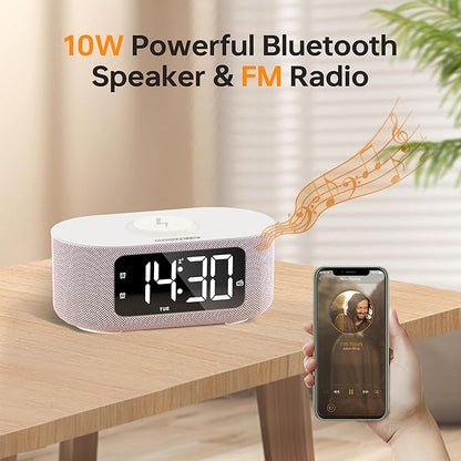 JALL Fabric Alarm Clock for Bedroom, - Image 4