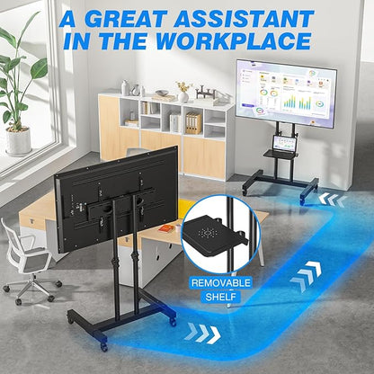 Rfiver Mobile TV Cart Rolling TV Stand - Image 3