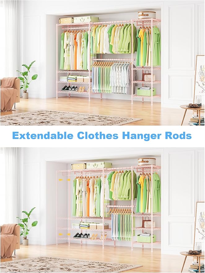 Ulif E11 Heavy-Duty Garment Rack, Metal Freestanding Clothes Rack and Closet - Image 3