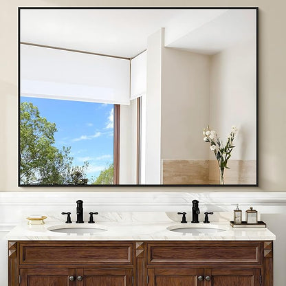Black Bathroom Mirror, Modern Vanity Wall Mirror by Welcometocofeny