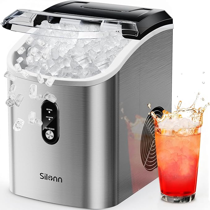 Silonn Nugget Ice Maker Countertop, Pellet Ice Machine by Silonn