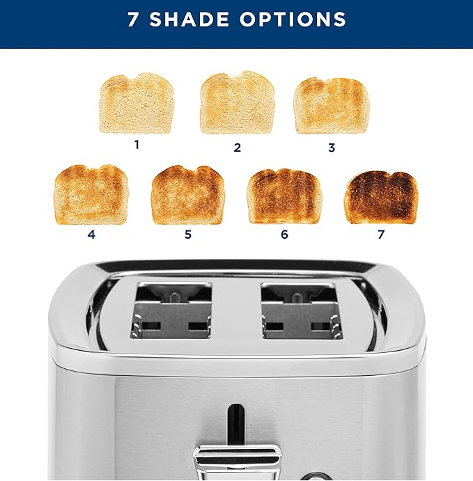 GE 2 Slice Stainless Steel Toaster, Extra Wide Slots - Image 5