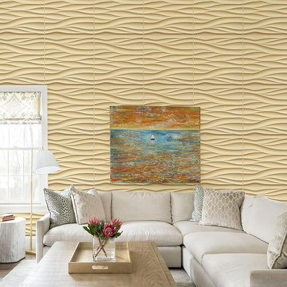 STICKGOO Wave Wall Panels for Interior Wall Decor, Light Oak 3D Wall Panels - Image 9