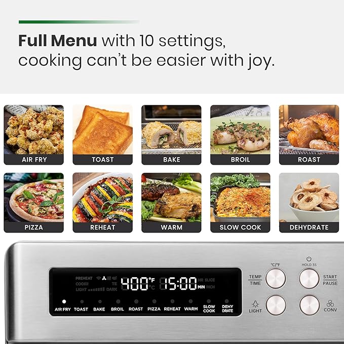 VAL CUCINA Infrared Heating Air Fryer Toaster Oven, Extra Large Countertop - Image 8