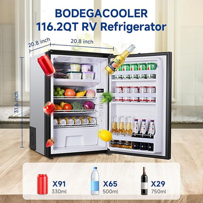 BODEGACOOLER 12 Volt Refrigerator, 116.2Quart RV Refrigerator - Image 2