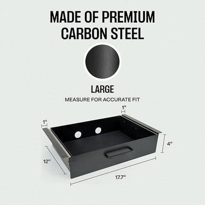 Storage Drawer - Carbon Steel Underdesk Drawer Slide Out, 17.7 x 12 x 4 in - Image 2