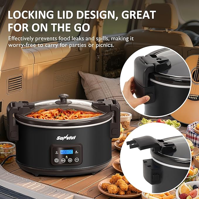 Sunvivi 8.5 Quart Programmable Slow Cooker: Multi-Cooker Food Warmer - Image 5
