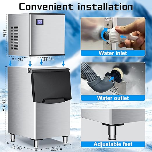 Commercial Ice Maker Machine 500Lbs/24H - Image 8