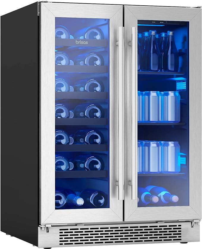Zephyr Brisas 24 Inch Wine Fridge Dual Zone Under Counter Countertop Wine and by Zephyr