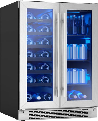 Zephyr Brisas 24 Inch Wine Fridge Dual Zone Under Counter Countertop Wine and by Zephyr