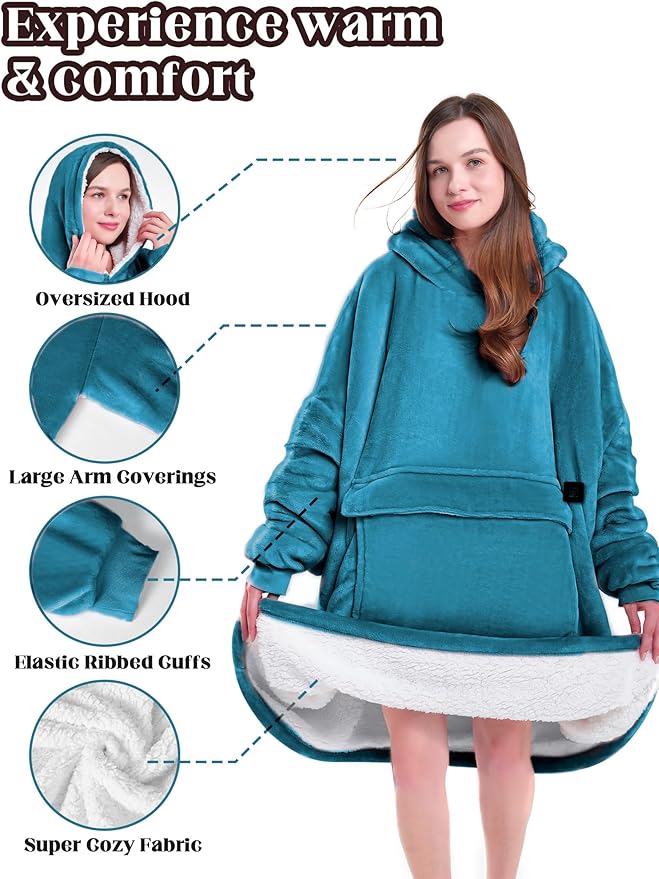 MAXEVE Heated Wearable Blanket Hoodie - Image 3