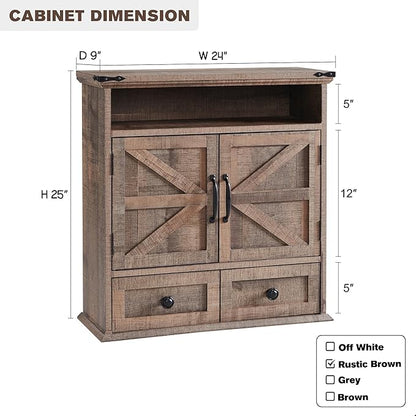 ACCOHOHO Bathroom Wall Cabinet, Farmhouse 24" Wide Medicine Cabinet - Image 2