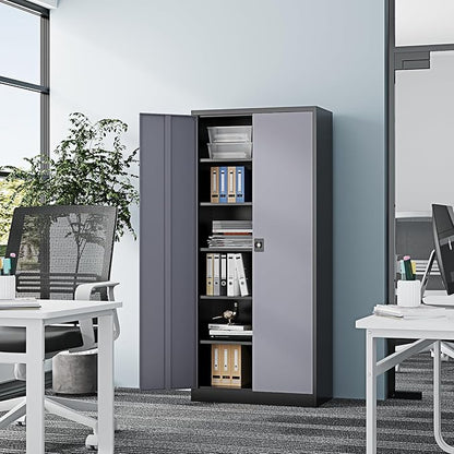 71” Tall Metal Storage Cabinet- Steel File Cabinets - Image 2