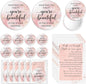 Cinnvoice 25 Sets Pink Mirror Gifts for Women Inspirational Mini Compact Mirror Bulk Small Round Pocket Makeup Gifts for Wedding Cheerleader Coworker Birthday Party Favor (Beautiful)
