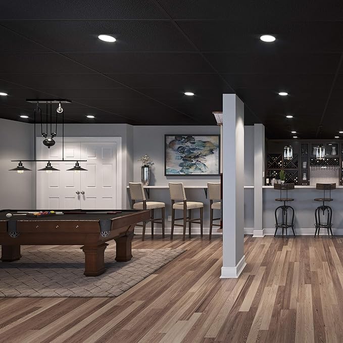 Genesis 2ft x 4ft Stucco Pro Black Ceiling Tiles - Image 2