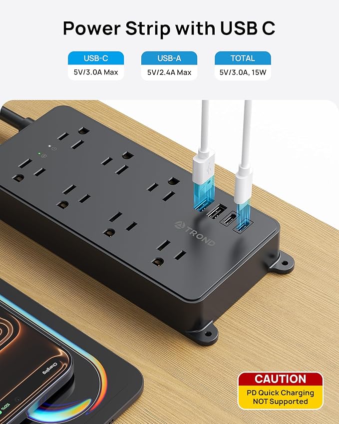 TROND Power Strip Surge Protector - Image 4