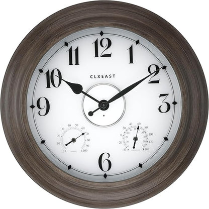CLXEAST 24 Inch LED Illuminated Outdoor Clocks Waterproof - Image 2